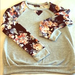 Papermoon Floral Sleeved Sweatshirt